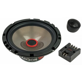 Audio System Carbon Bass-Set-10/165 bassreflex kist 10 inch + 4 kanaals versterker + 16,5cm compo set