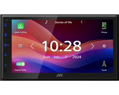 JVC KW-M595DBT media receiver met DAB+, apple carplay, android auto, usb &amp; bluetooth