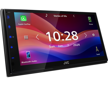 JVC KW-M593BT media receiver met apple carplay, android auto, usb &amp; bluetooth