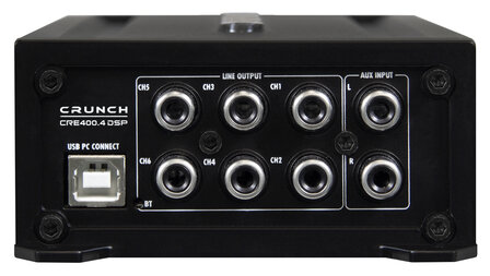 Crunch CRE400.4DSP versterker 4 kanaals 200 watts RMS met 6 kanaals DSP Full HD Audio