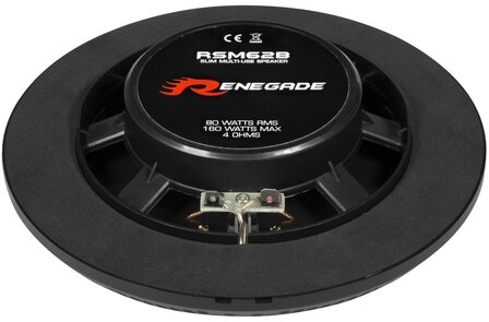 Renegade RSM62B marine luidspreker set 16,5 cm 80 watts RMS 25mm inbouwdiepte