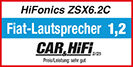 Hifonics Zeus ZSX6.2C custom fit compo luidspreker set 90 watts RMS Fiat / Opel / Ford / Dacia