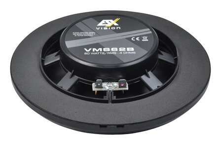 ESX Vision VMS62B marine luidspreker set 16,5 cm 80 watts RMS zwart design 25mm inbouwdiepte