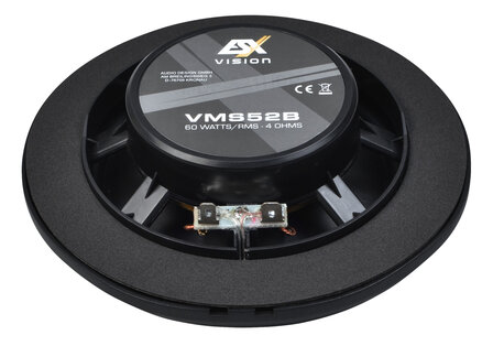 ESX Vision VMS52B marine luidspreker set 13 cm 60 watts RMS zwart design 25mm inbouwdiepte