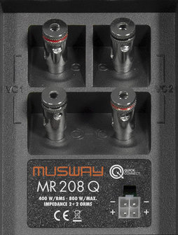 MusWay MR208Q bassreflex kist 2 x 8 inch 400 watts RMS DVC 2 ohms