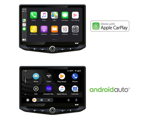 Stinger HEIGH10-UNI810E-FT2 custom fit apple carplay & android auto voor Fiat/Peugeot/Citroën