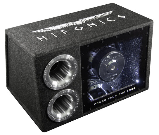 Hifonics Atlas ATL12BPS bandpass kist 12 inch 500 watts RMS 4 ohms met LED