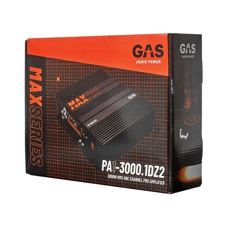 GAS AUDIO MAX PA1-3000.1DZ2 fullrange versterker 3000 watts RMS 2 ohms