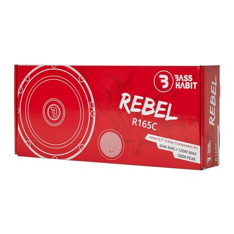 Bass Habit Rebel R165C luidspreker set 16,5 cm 2-weg compo 60 watts RMS