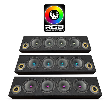 Phoenix Gold ZP65BOXRGB fullrange bassreflex luidspreker box 850 watts RMS met RGB LED