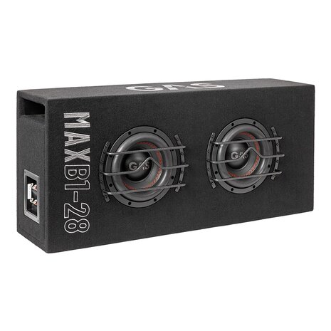 GAS AUDIO MAX B1-28 bassreflex kist 2 x 8 inch 1000 watts RMS DVC 2 ohms