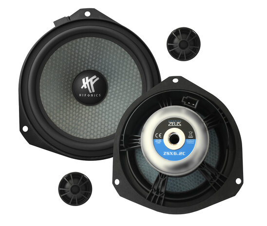 Hifonics Zeus ZSX6.2C custom fit compo luidspreker set 90 watts RMS Fiat / Opel / Ford / Dacia