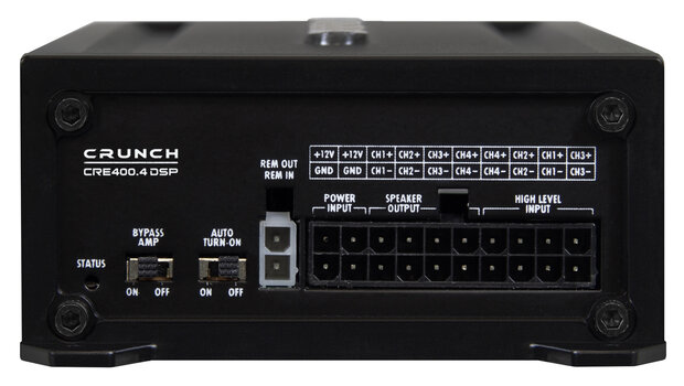 Crunch CRE400.4DSP versterker 4 kanaals 200 watts RMS met 6 kanaals DSP Full HD Audio