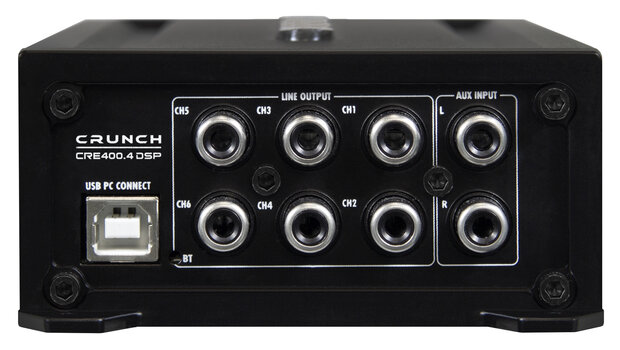 Crunch CRE400.4DSP versterker 4 kanaals 200 watts RMS met 6 kanaals DSP Full HD Audio