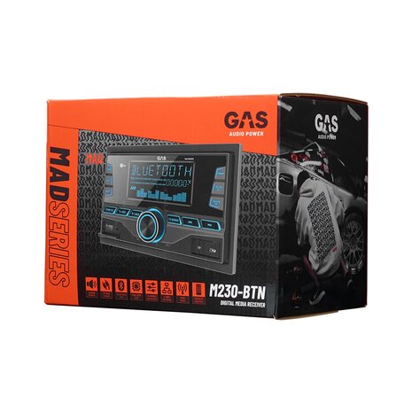 GAS AUDIO MAD M230-BTN autoradio 2-din usb bluetooth app control