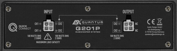 ESX Quantum Q201P "underseat" subwoofer 8 inch 100 watts RMS 2 ohms